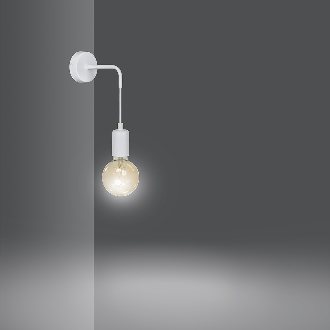 Emibig Zidna lampa MULTIPO 230V 10W MAX LED E27 Čelik Bijela