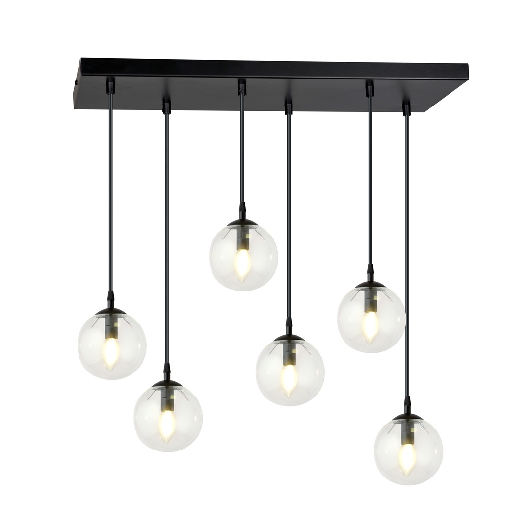 Emibig Visilica COSMO 230V 10W MAX LED E14 Čelik/ Staklo Crna