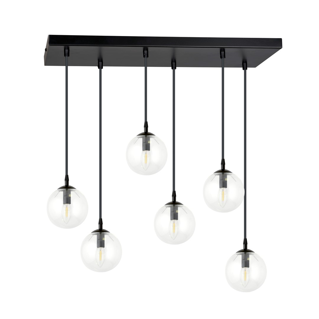 Emibig Visilica COSMO 230V 10W MAX LED E14 Čelik/ Staklo Crna