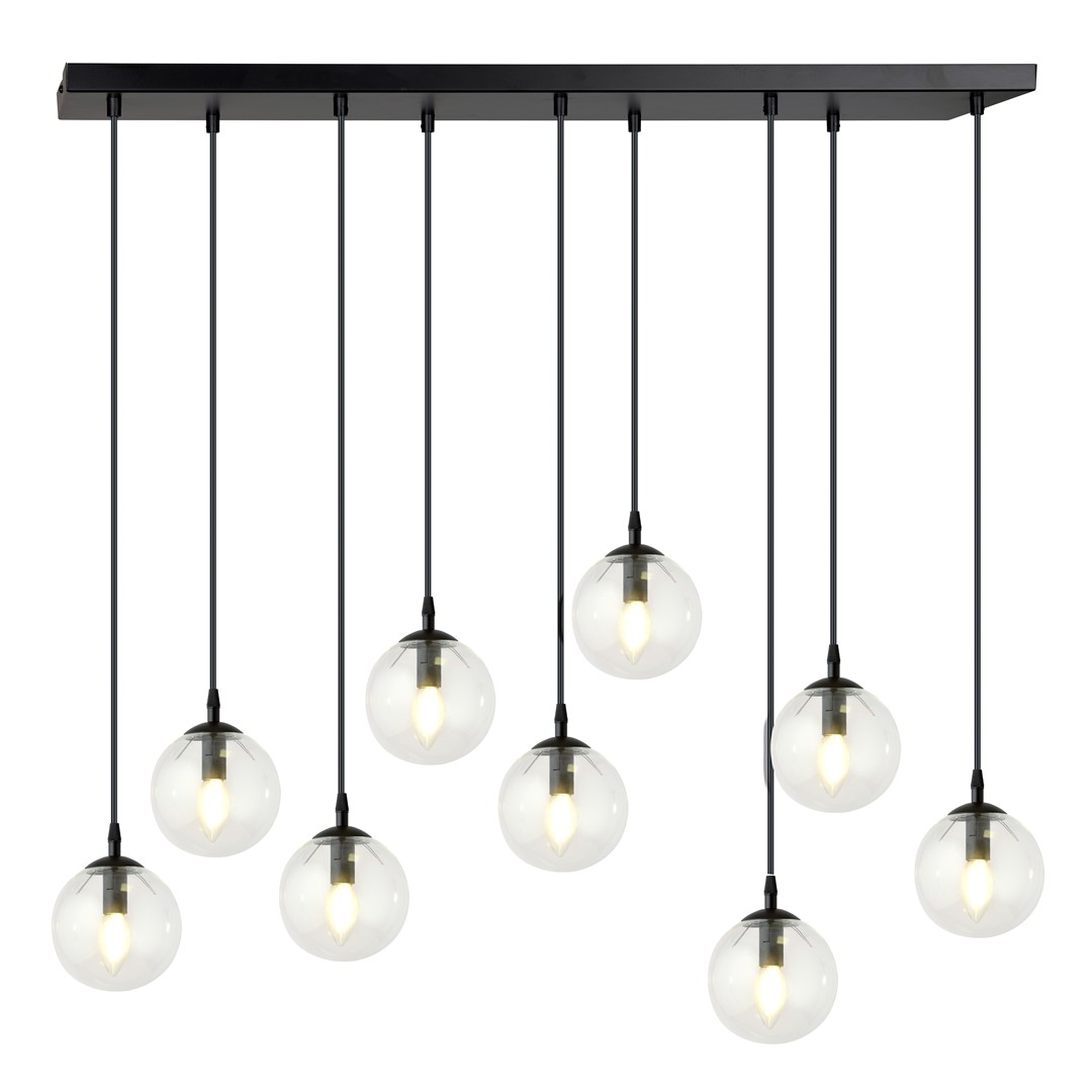 Emibig Visilica COSMO 230V 10W MAX LED E14 Čelik/ Staklo Crna