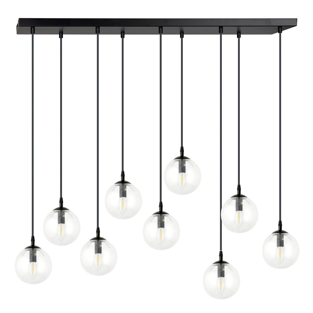 Emibig Visilica COSMO 230V 10W MAX LED E14 Čelik/ Staklo Crna