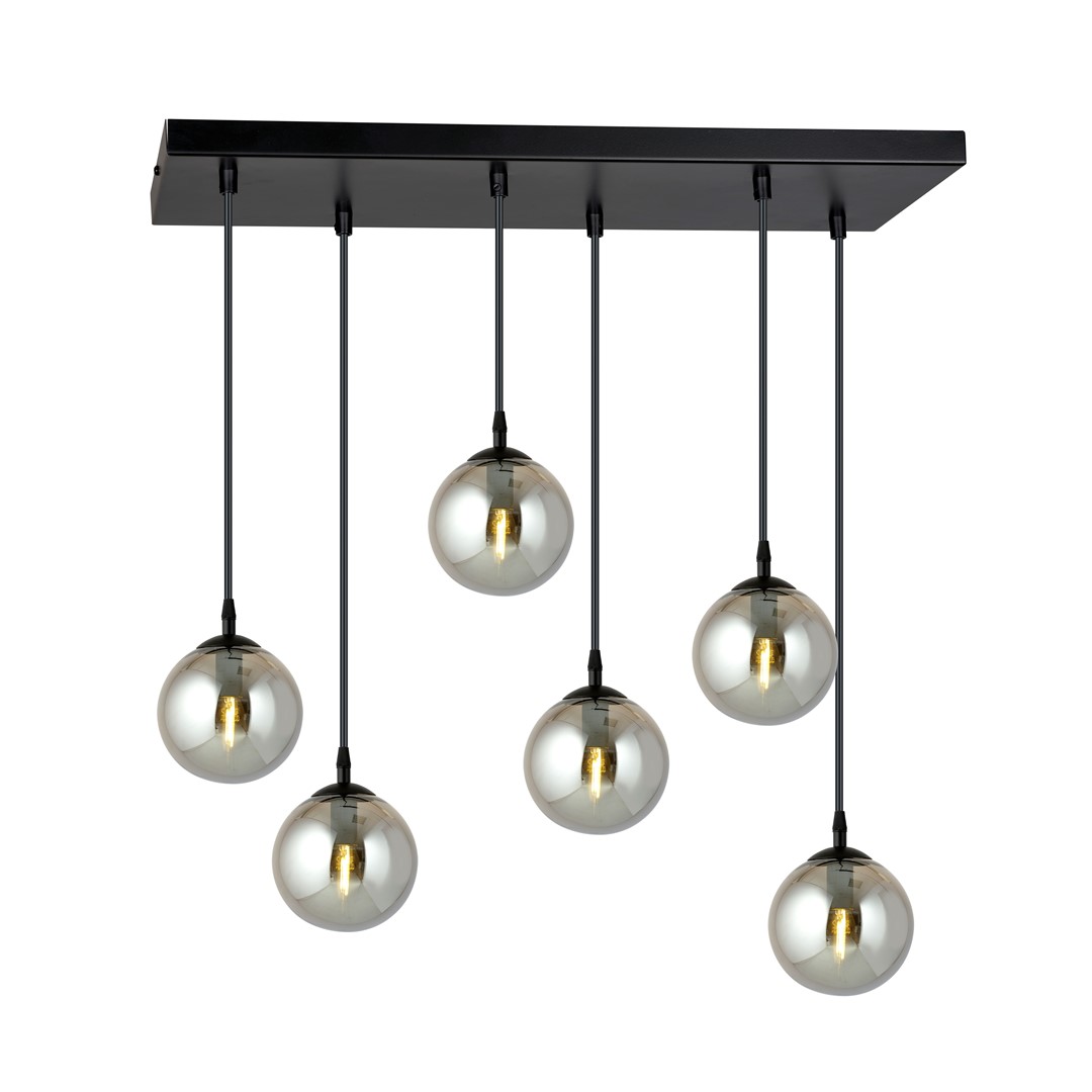 Emibig Visilica COSMO 230V 10W MAX LED E14 Čelik/ Staklo Crna