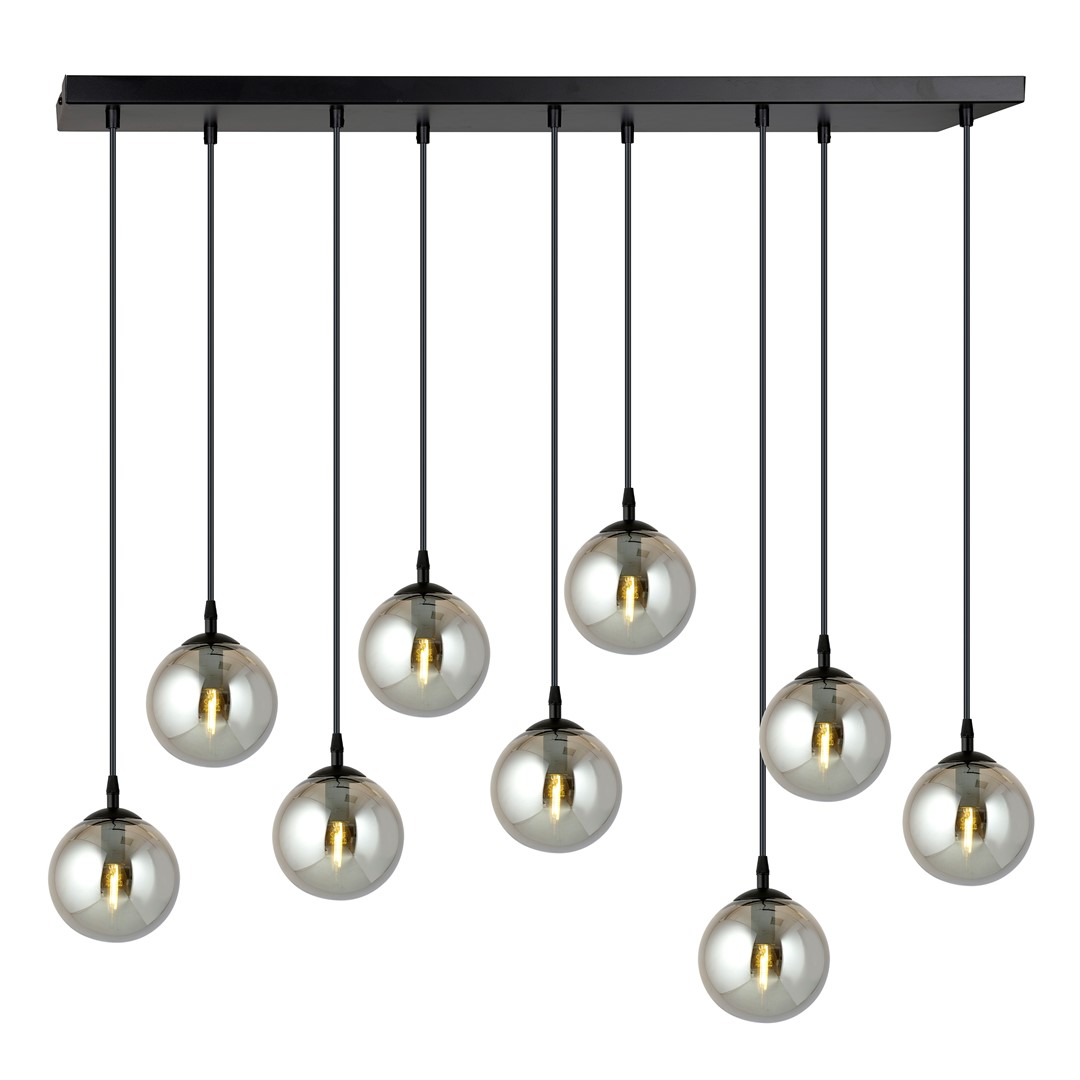 Emibig Visilica COSMO 230V 10W MAX LED E14 Čelik/ Staklo Crna