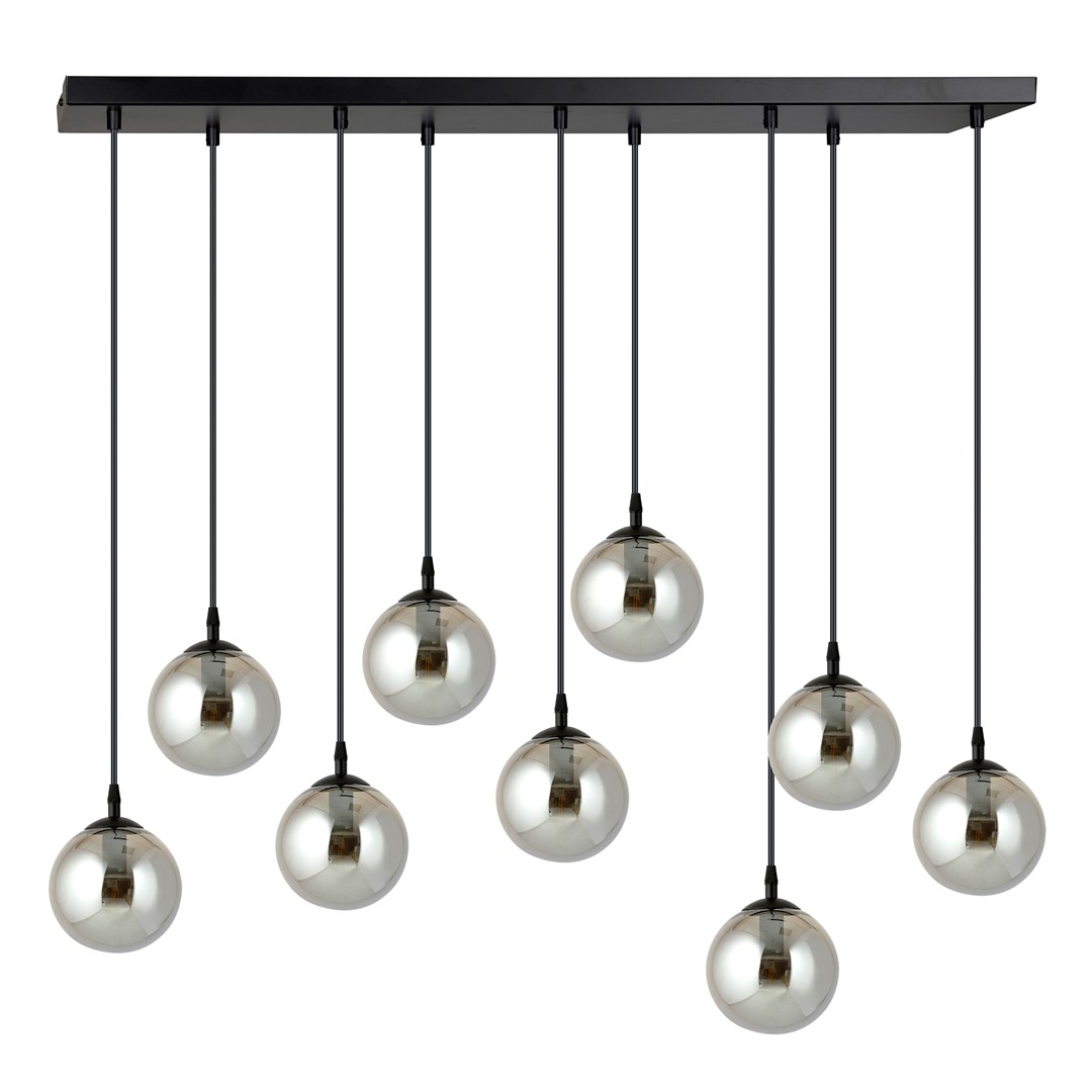 Emibig Visilica COSMO 230V 10W MAX LED E14 Čelik/ Staklo Crna