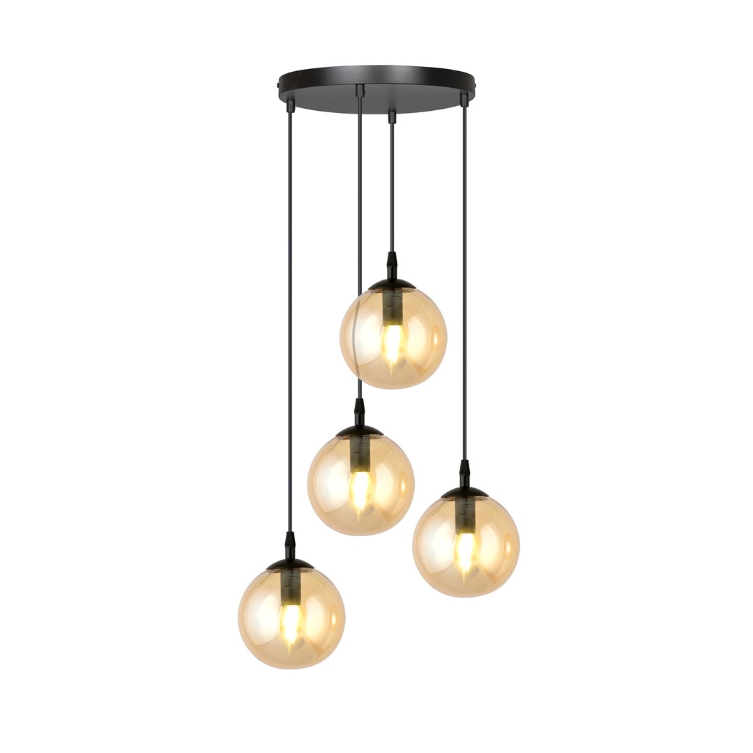 Emibig Visilica COSMO 230V 10W MAX LED E14 Čelik/ Staklo Crna