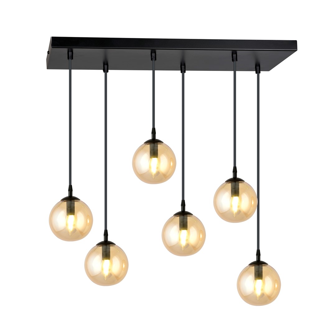 Emibig Visilica COSMO 230V 10W MAX LED E14 Čelik/ Staklo Crna