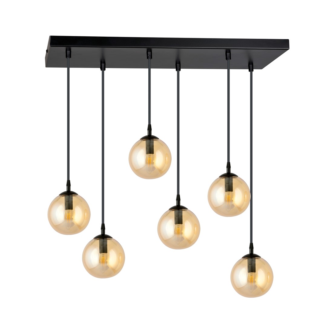Emibig Visilica COSMO 230V 10W MAX LED E14 Čelik/ Staklo Crna