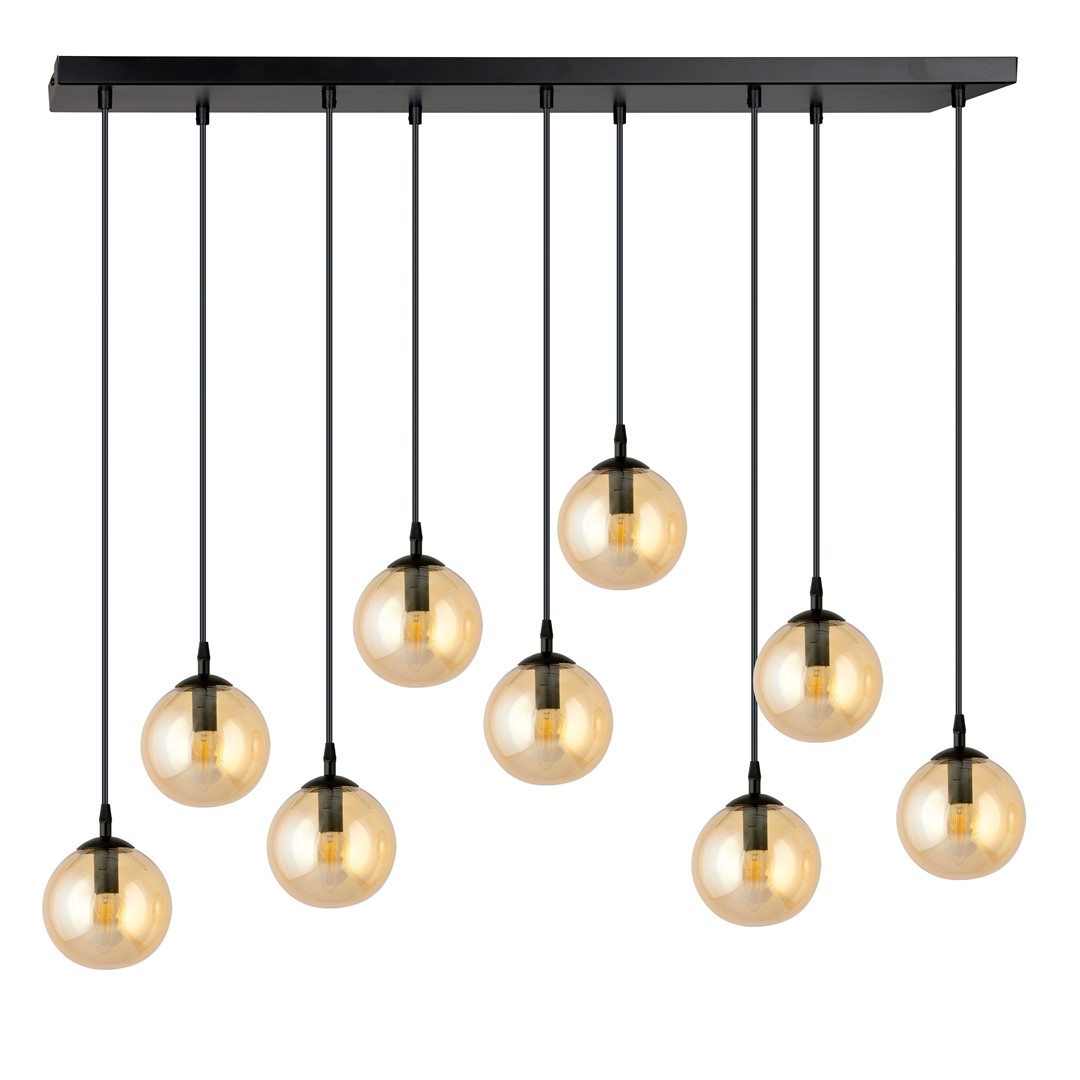 Emibig Visilica COSMO 230V 10W MAX LED E14 Čelik/ Staklo Crna