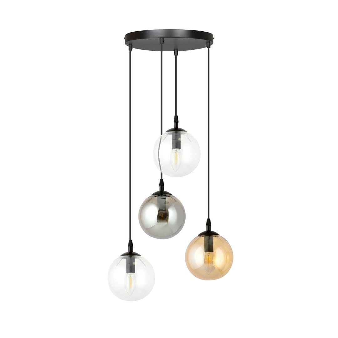 Emibig Visilica COSMO 230V 10W MAX LED E14 Čelik/ Staklo Crna