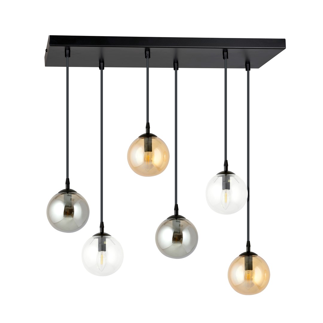 Emibig Visilica COSMO 230V 10W MAX LED E14 Čelik/ Staklo Crna