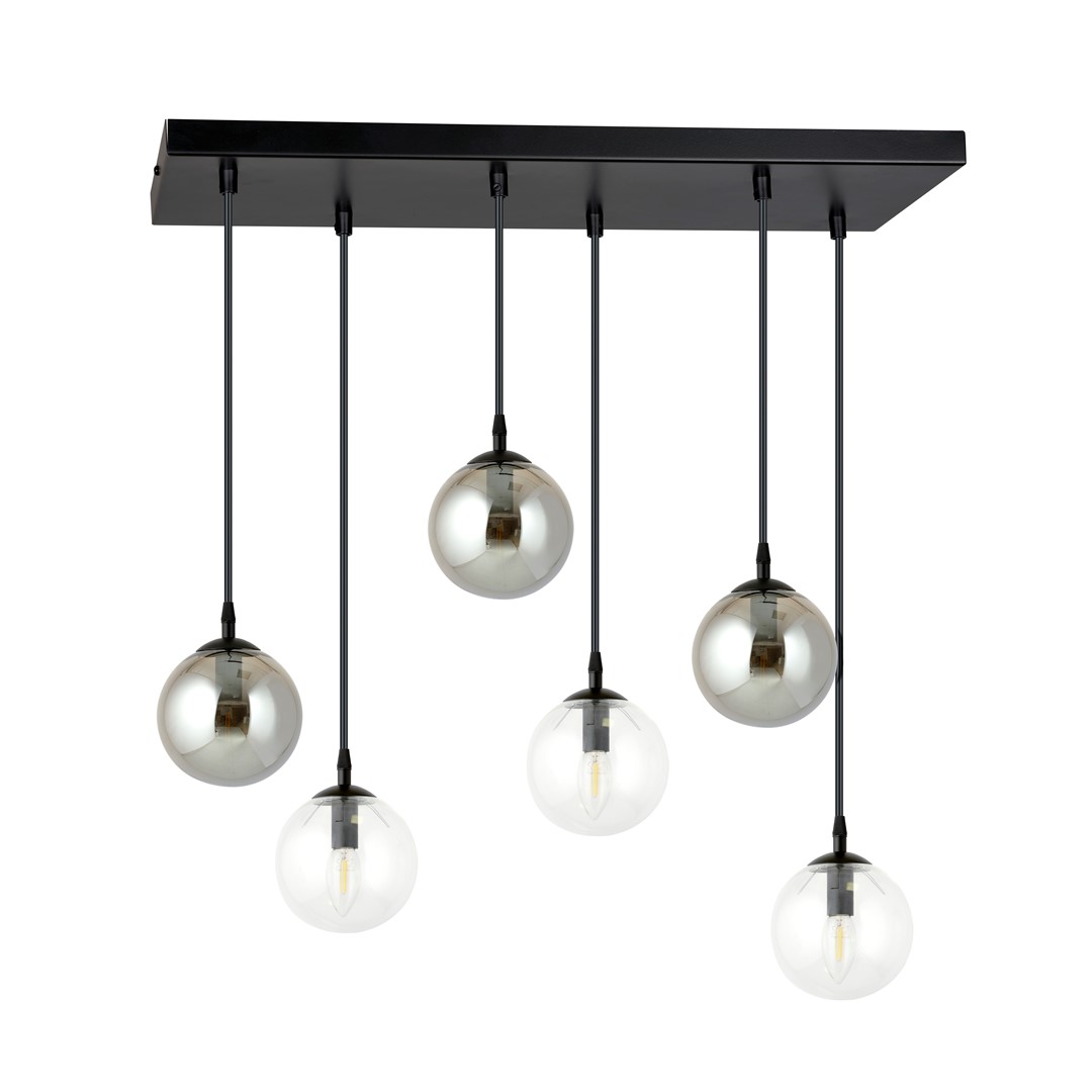 Emibig Visilica COSMO 230V 10W MAX LED E14 Čelik/ Staklo Crna