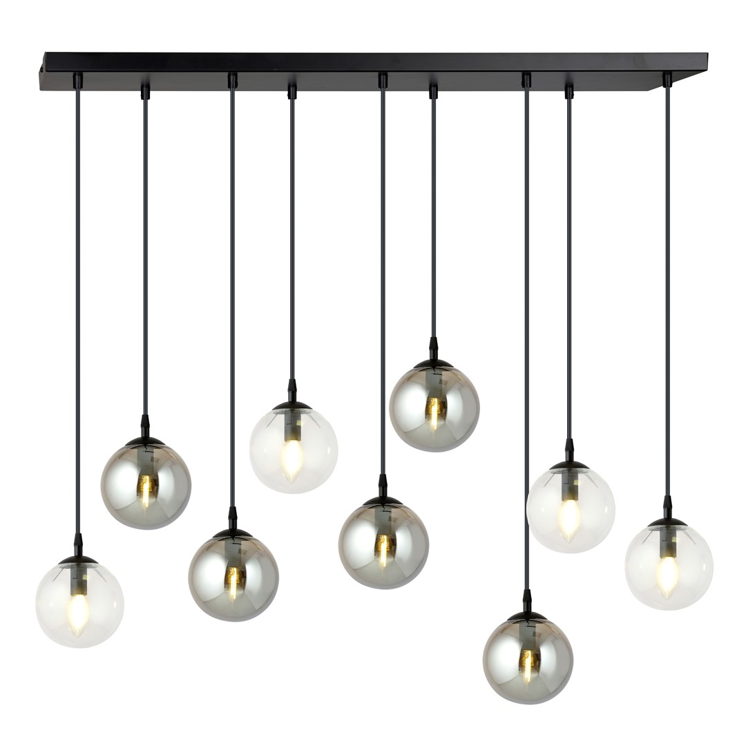 Emibig Visilica COSMO 230V 10W MAX LED E14 Čelik/ Staklo Crna