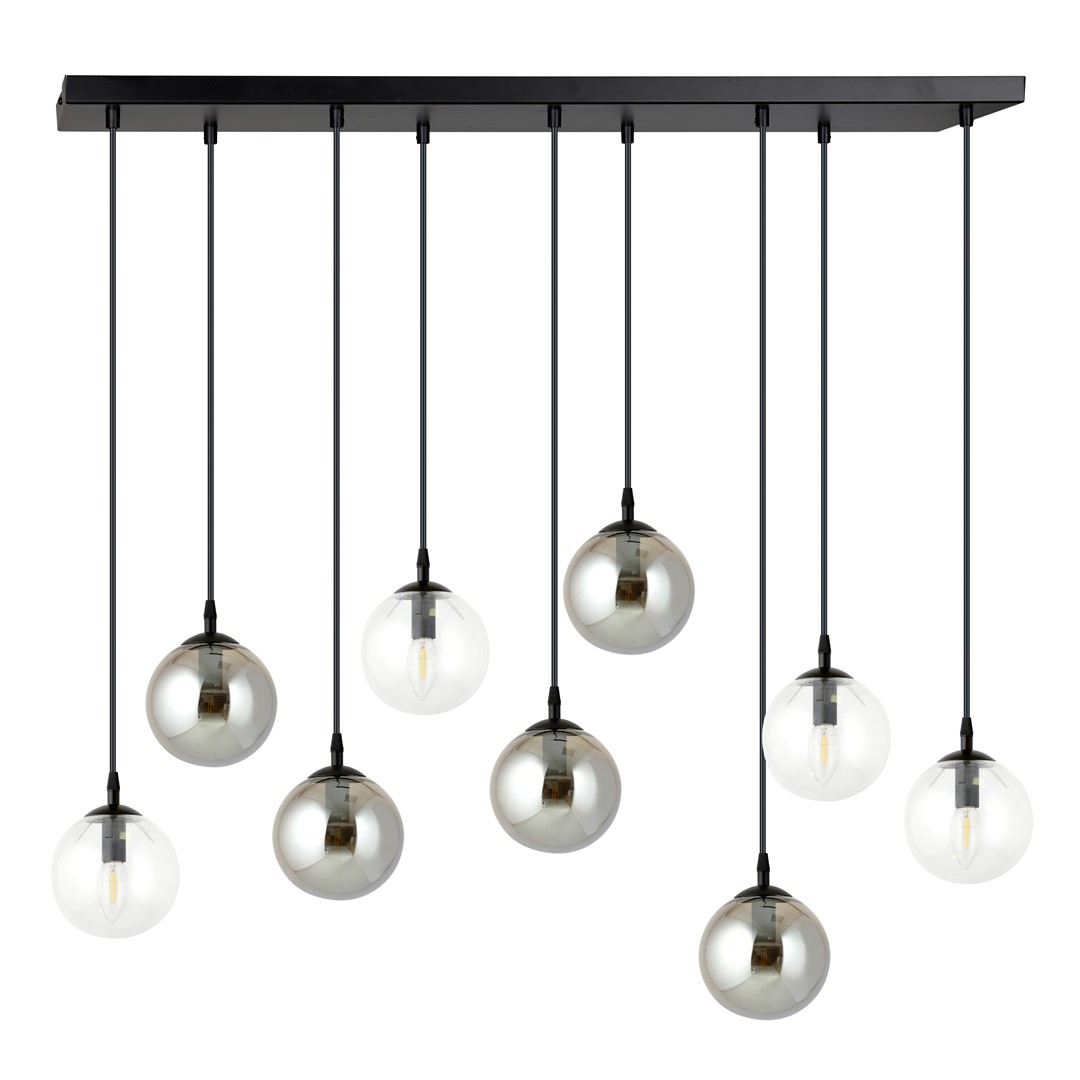 Emibig Visilica COSMO 230V 10W MAX LED E14 Čelik/ Staklo Crna