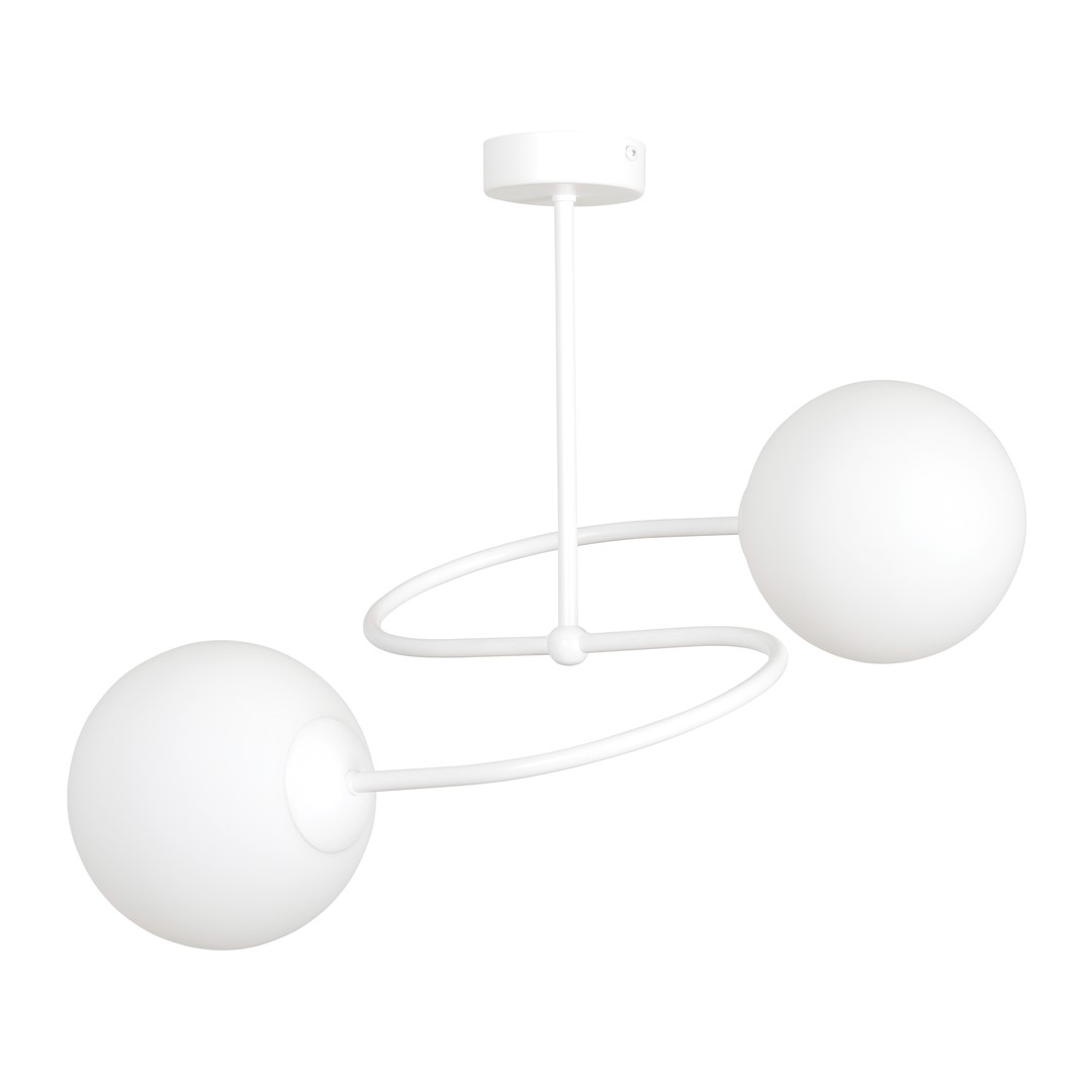 Emibig Stropna svjetiljka SELBI 230V 10W MAX LED E14 Čelik/ Staklo Bijela