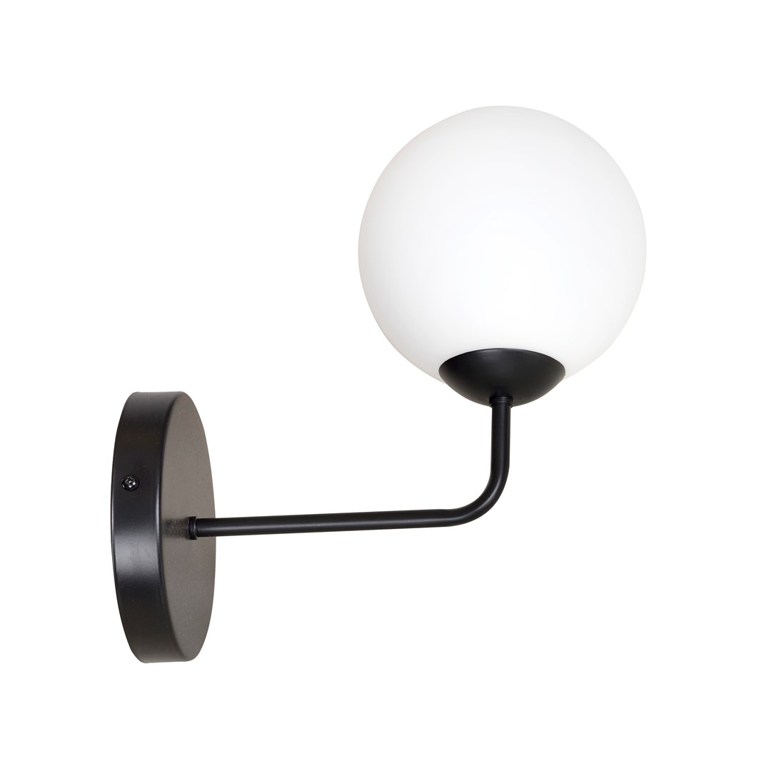 Emibig Zidna lampa SELBI 230V 10W MAX LED E14 Čelik/ Staklo Crna