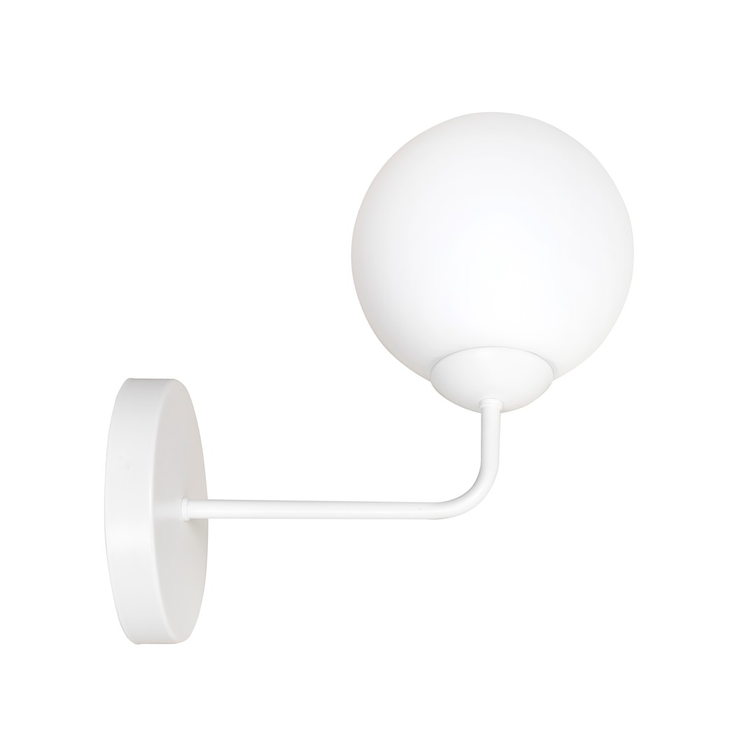 Emibig Zidna lampa SELBI 230V 10W MAX LED E14 Čelik/ Staklo Bijela
