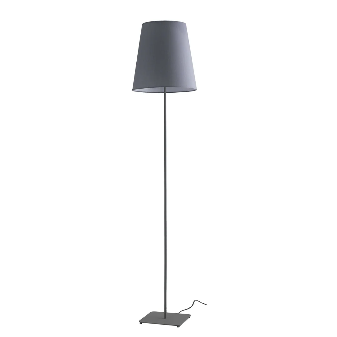 Luce Design Podna lampa ELVIS 1xE27 Metal/Tekstil Siva