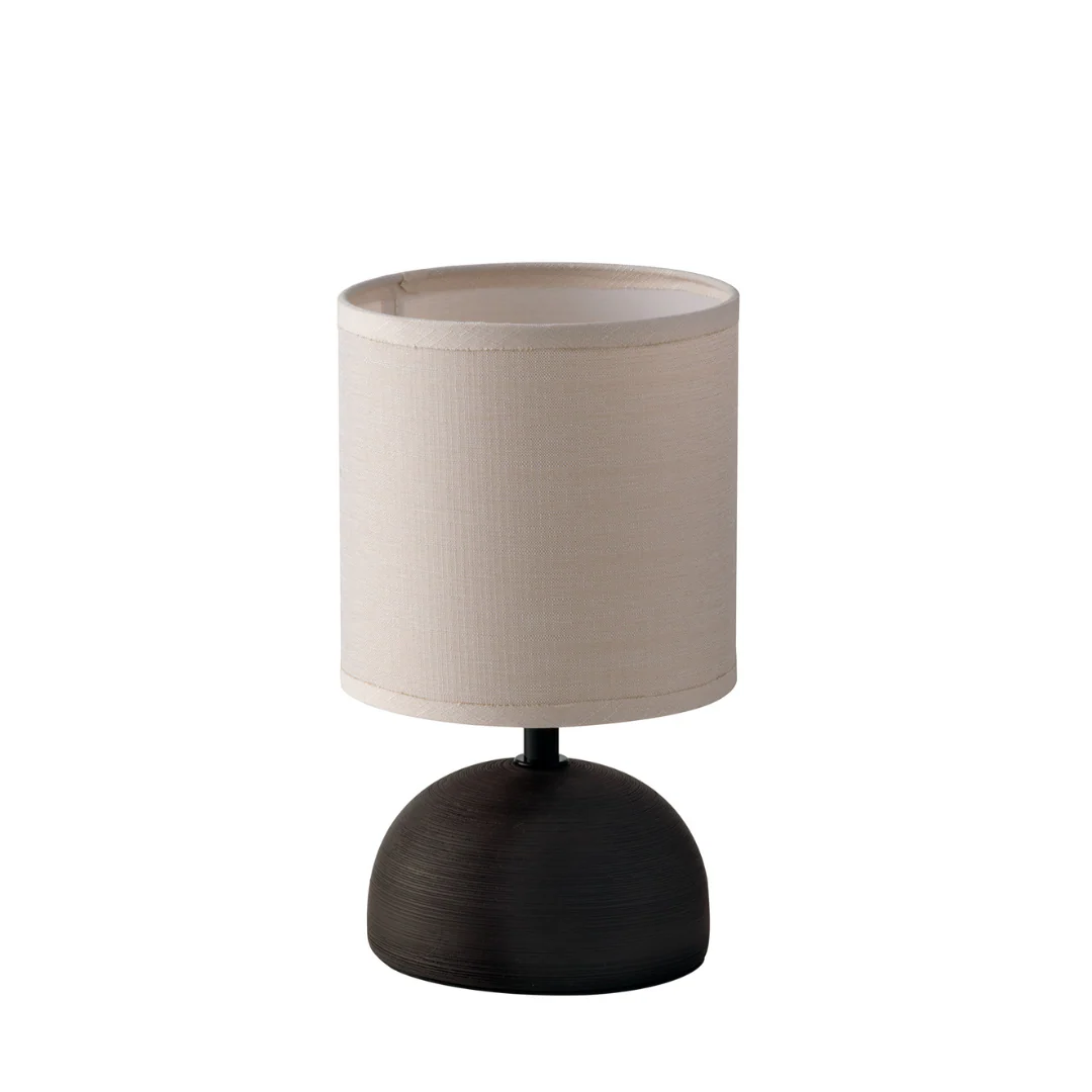 Luce Design Stolna lampa FURORE 1xE14 Keramika/Tekstil Smeđa