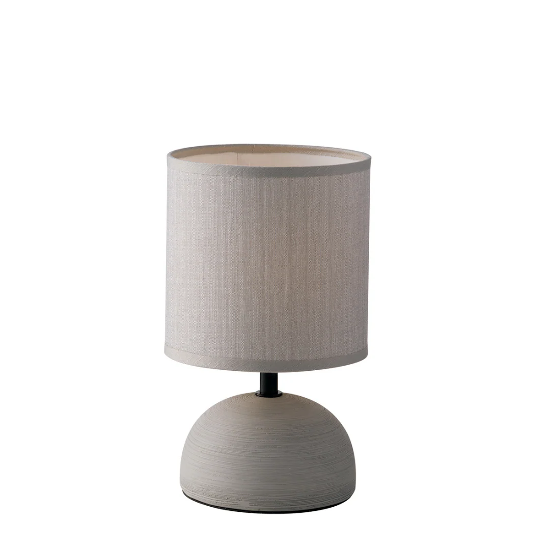 Luce Design Stolna lampa FURORE 1xE14 Keramika/Tekstil Siva