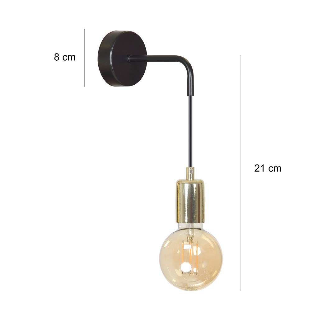 Emibig Visilica VESIO 230V 10W MAX LED E27 Čelik Crna