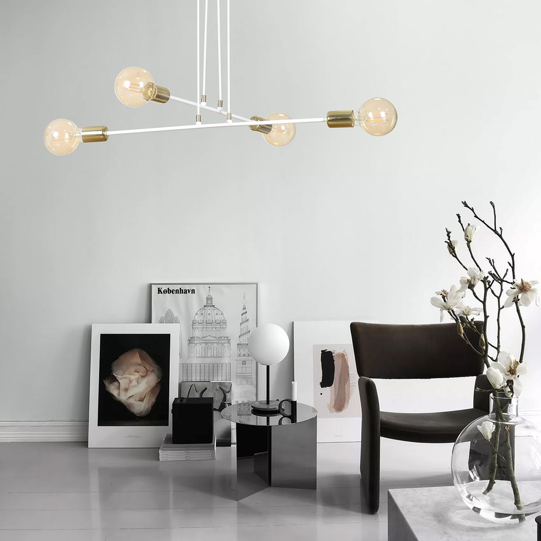 Emibig Visilica VESIO 230V 10W MAX LED E27 Čelik Bijela
