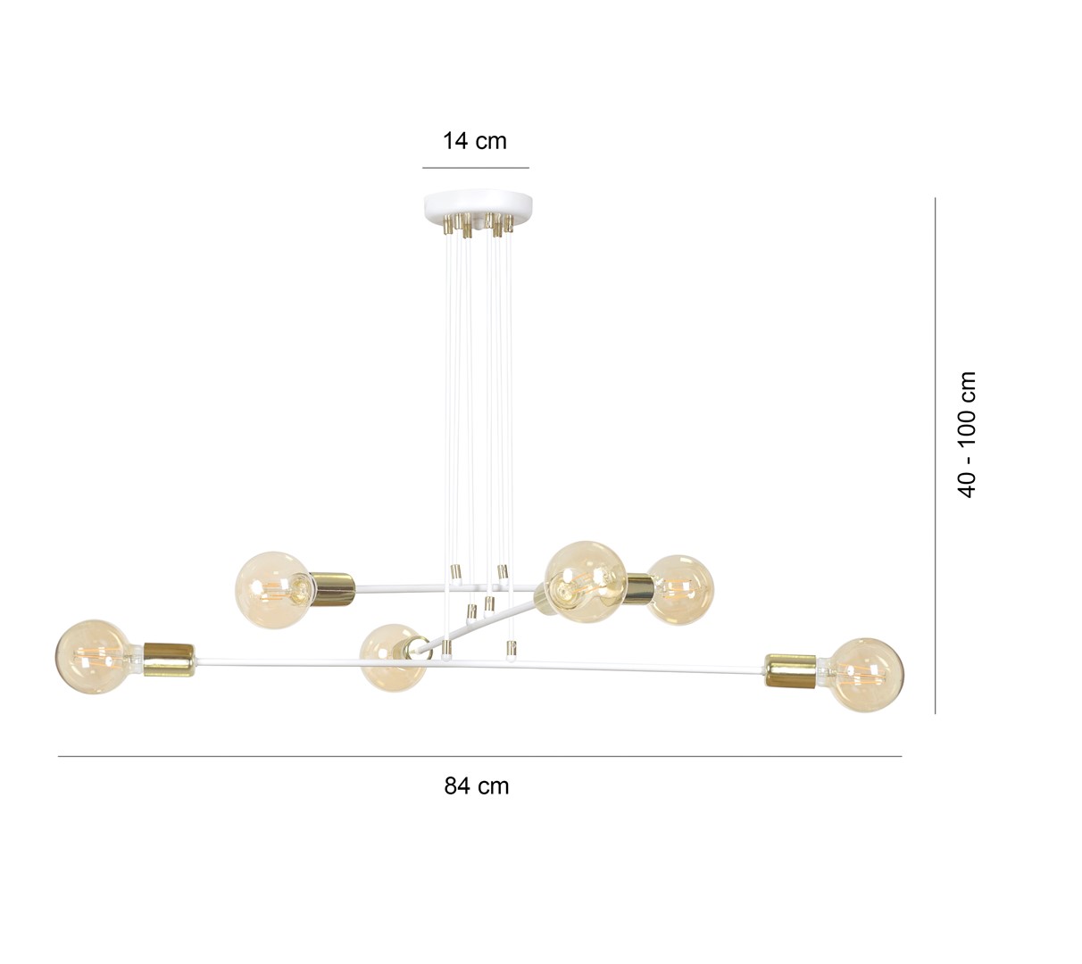 Emibig Visilica VESIO 230V 10W MAX LED E27 Čelik Bijela