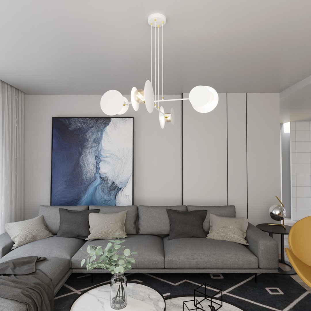 Emibig Visilica IDEA 230V 10W MAX LED E27 Čelik Bijela