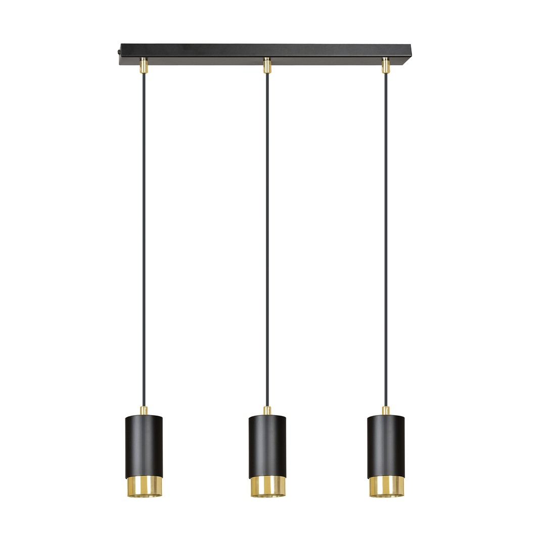 Emibig Visilica FUMIKO 230V 10W MAX LED GU10 Čelik Crna/ Zlatna