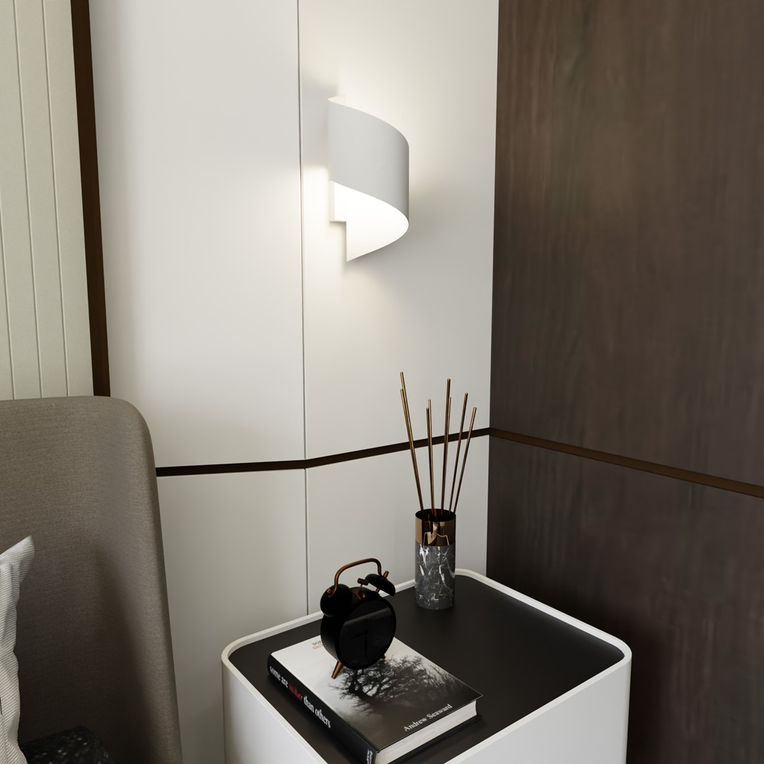 Emibig Zidna lampa SPINER 230V 8W MAX LED G9 Čelik Bijela