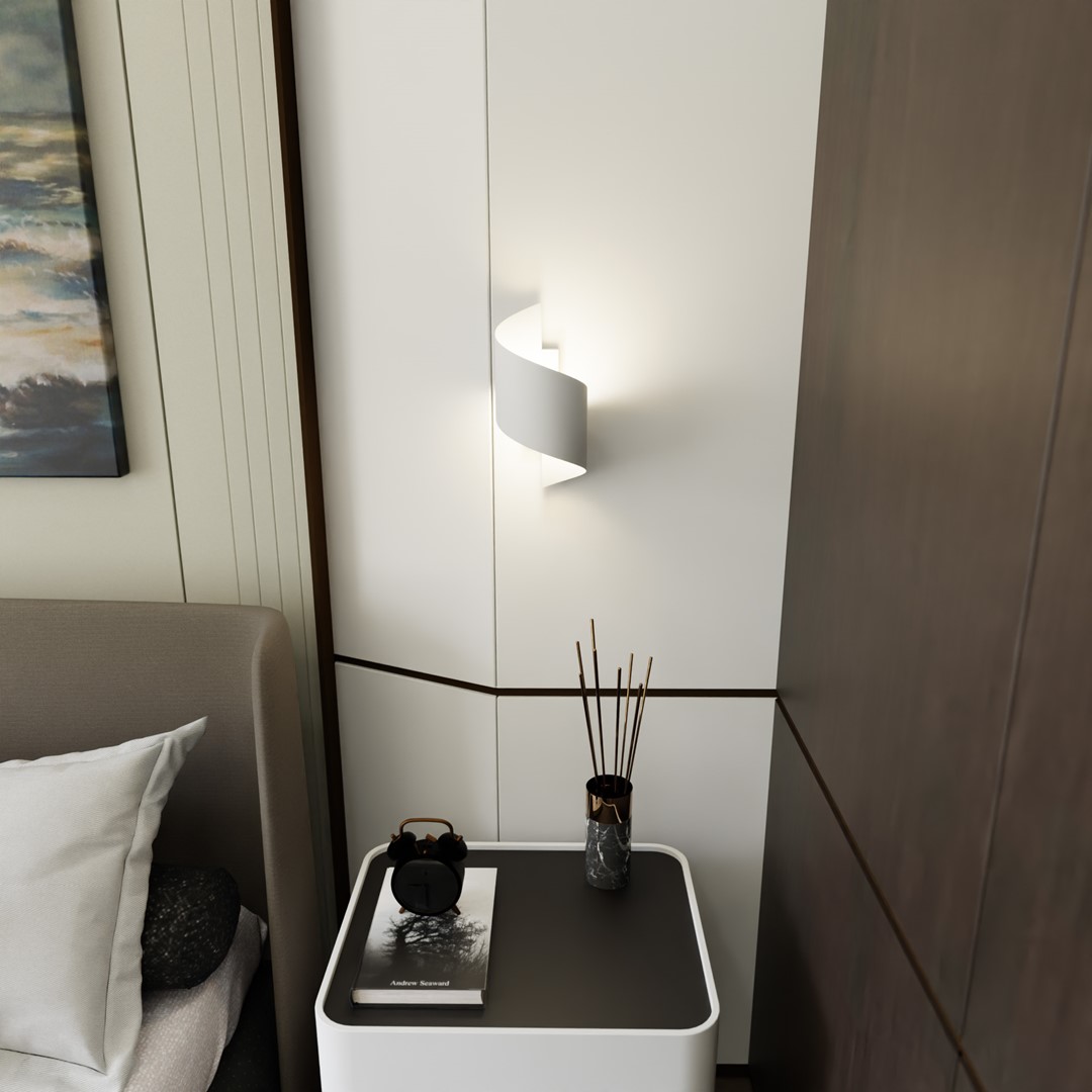 Emibig Zidna lampa SPINER 230V 8W MAX LED G9 Čelik Bijela