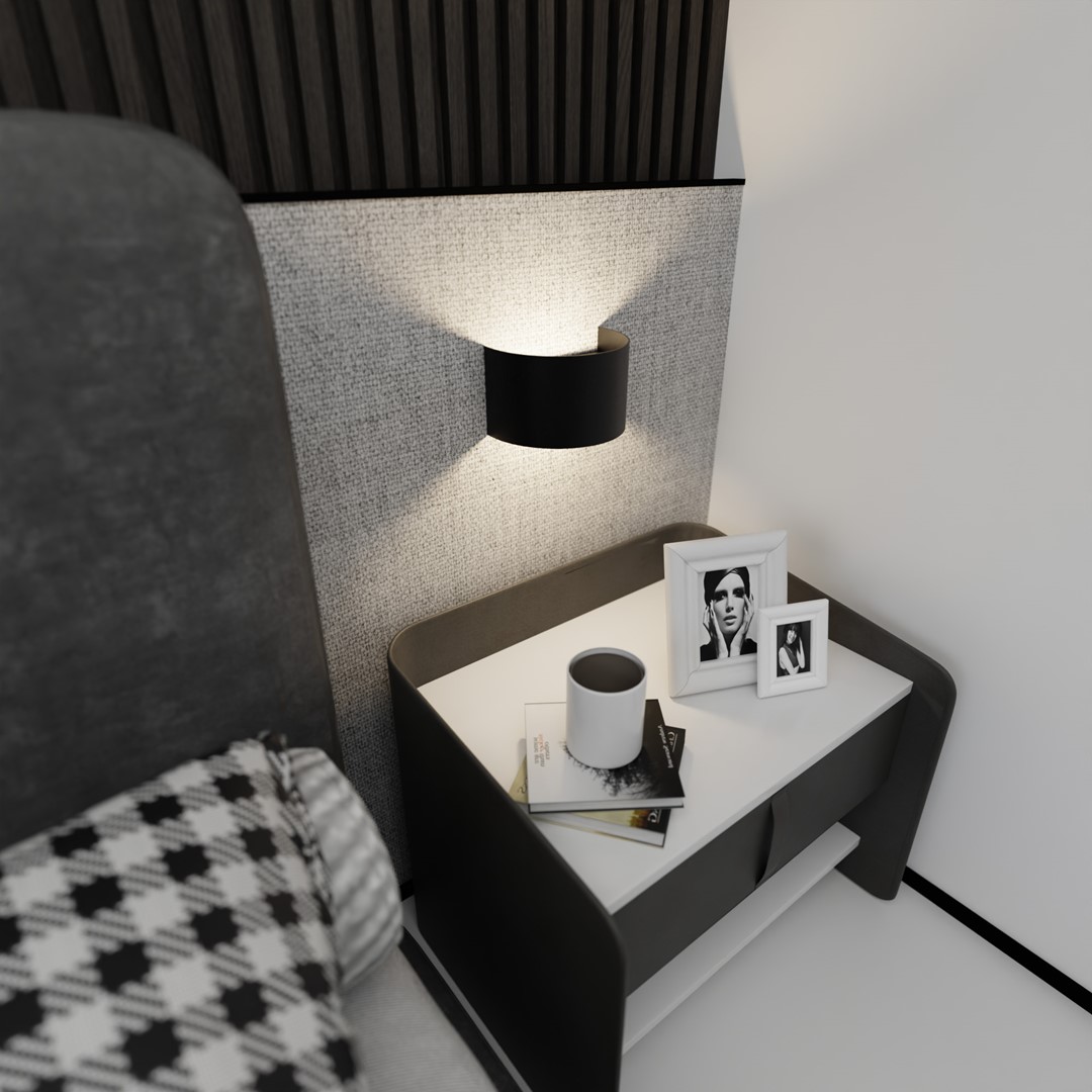 Emibig Zidna lampa FOLD 230V 8W MAX LED G9 Čelik Crna