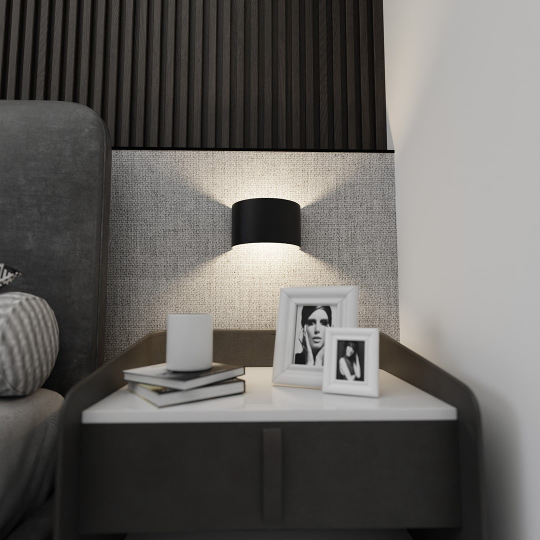 Emibig Zidna lampa FOLD 230V 8W MAX LED G9 Čelik Crna