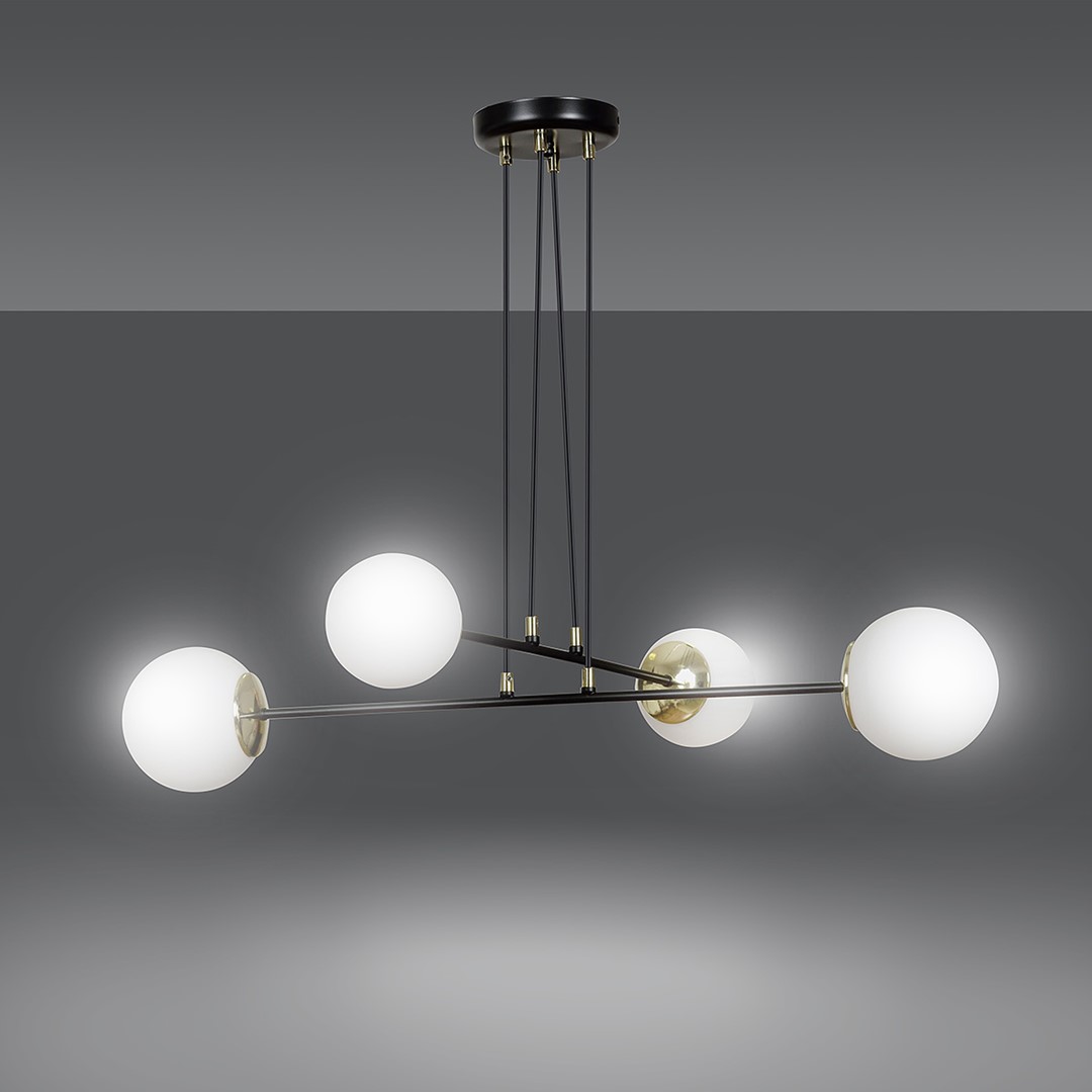 Emibig Visilica OGNIS 230V 10W MAX LED E27 Čelik/ Staklo Crna