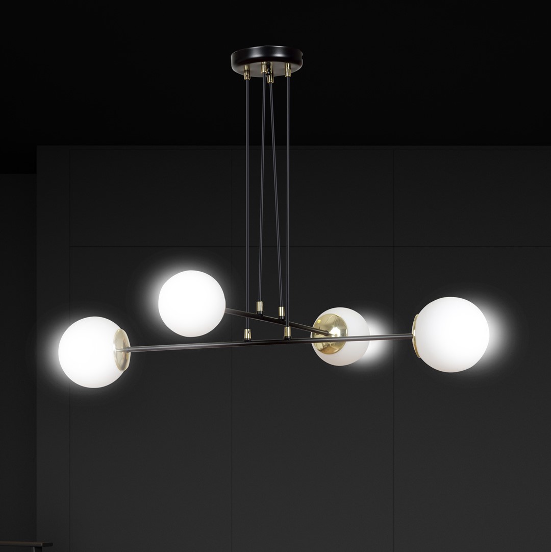 Emibig Visilica OGNIS 230V 10W MAX LED E27 Čelik/ Staklo Crna