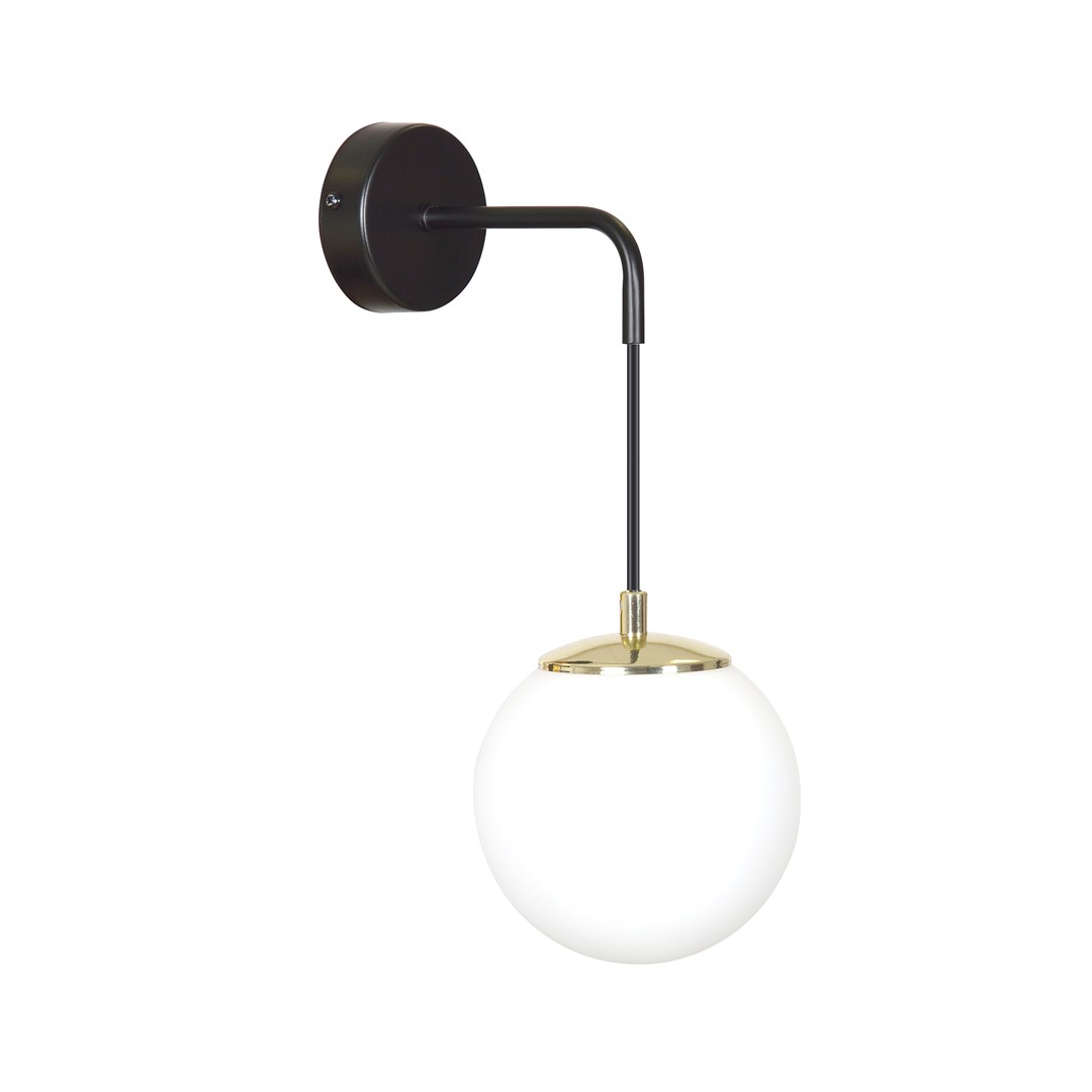 Emibig Zidna lampa OGNIS 230V 10W MAX LED E27 Čelik/ Staklo Crna