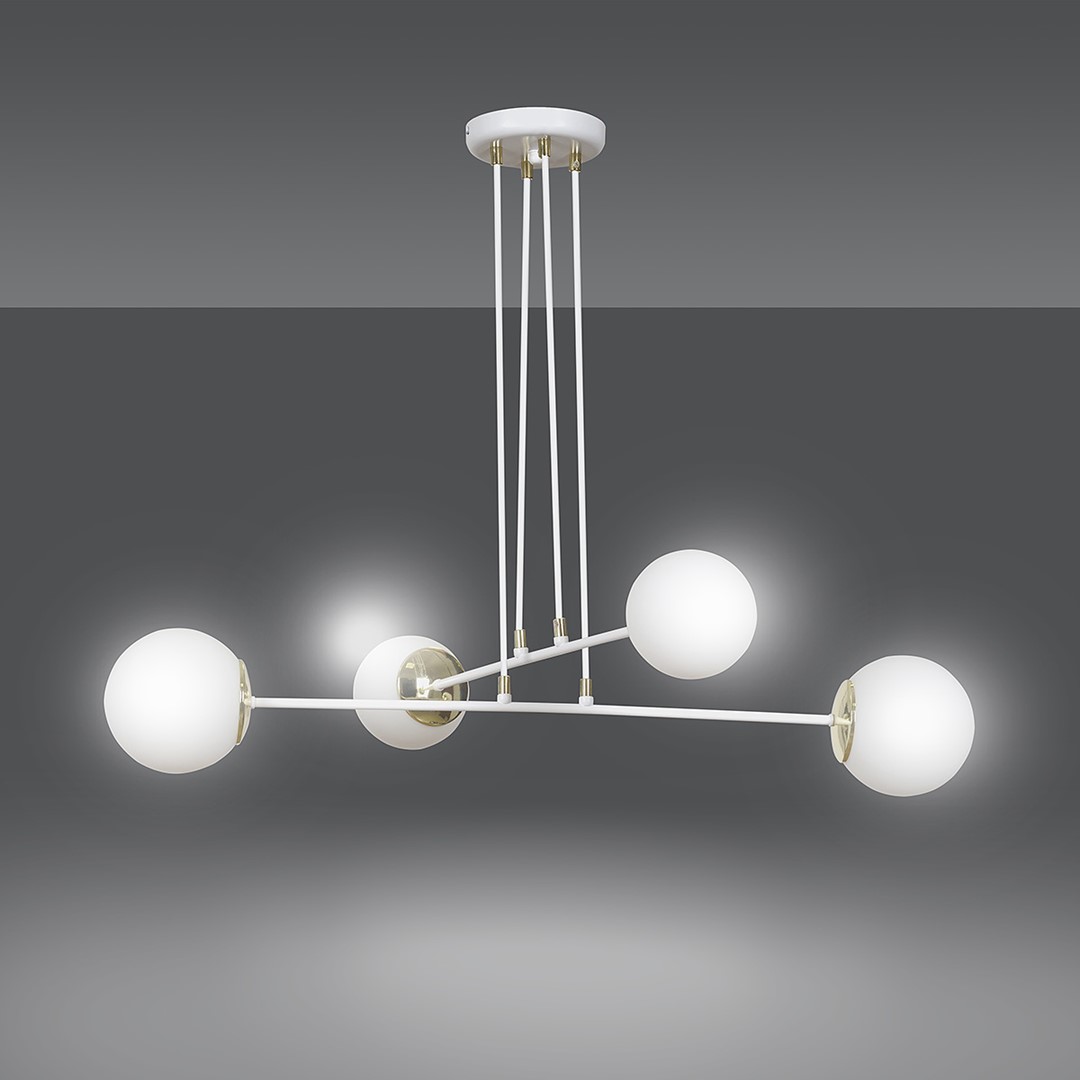 Emibig Visilica OGNIS 230V 10W MAX LED E27 Čelik/ Staklo Bijela