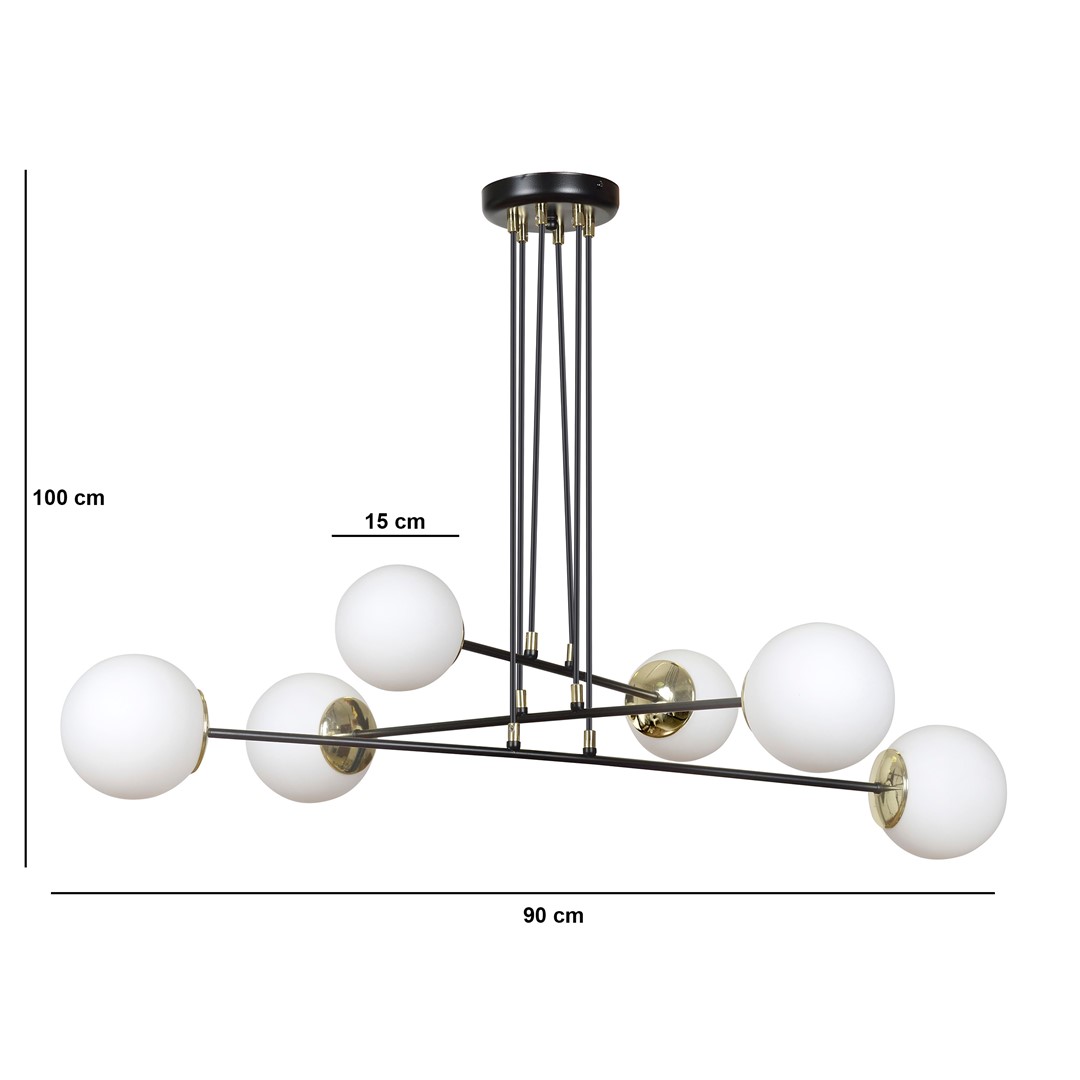 Emibig Visilica OGNIS 230V 10W MAX LED E27 Čelik/ Staklo Bijela
