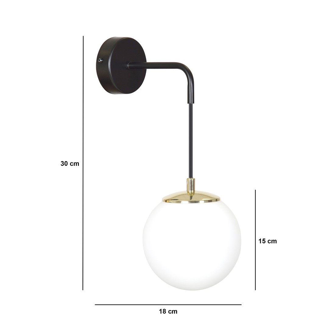 Emibig Zidna lampa OGNIS 230V 10W MAX LED E27 Čelik/ Staklo Bijela