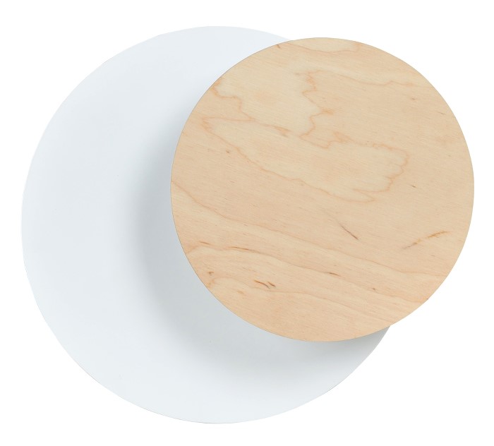 Emibig Zidna lampa CIRCLE 230V 8W MAX LED G9 Čelik/ Šperploča Bijela