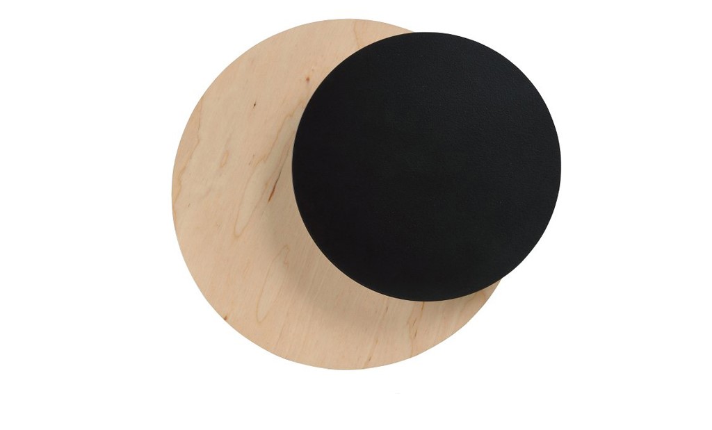 Emibig Zidna lampa CIRCLE 230V 8W MAX LED G9 Čelik/ Šperploča Crna