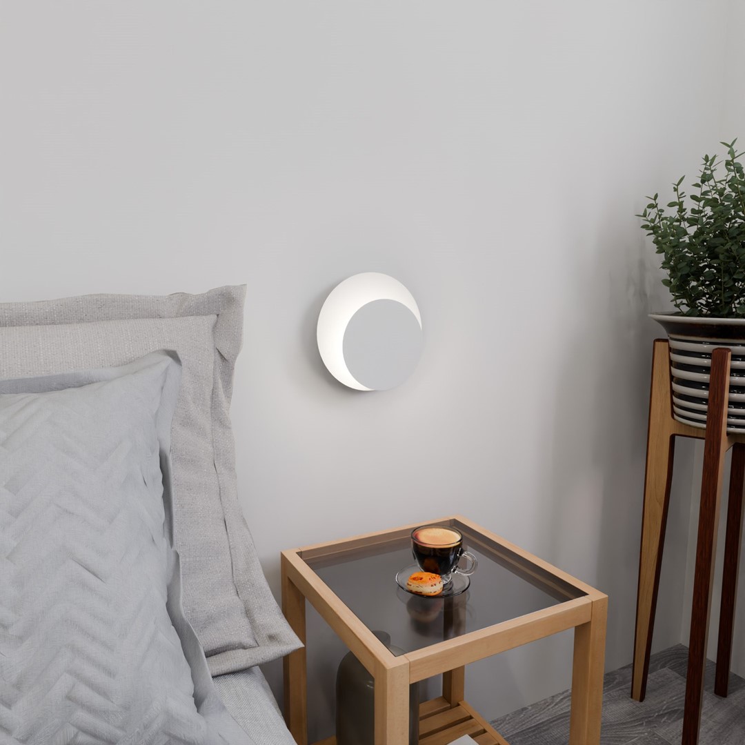Emibig Zidna lampa CIRCLE 230V 8W MAX LED G9 Čelik/ Šperploča Bijela