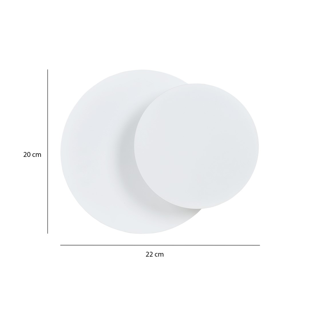 Emibig Zidna lampa CIRCLE 230V 8W MAX LED G9 Čelik/ Šperploča Bijela