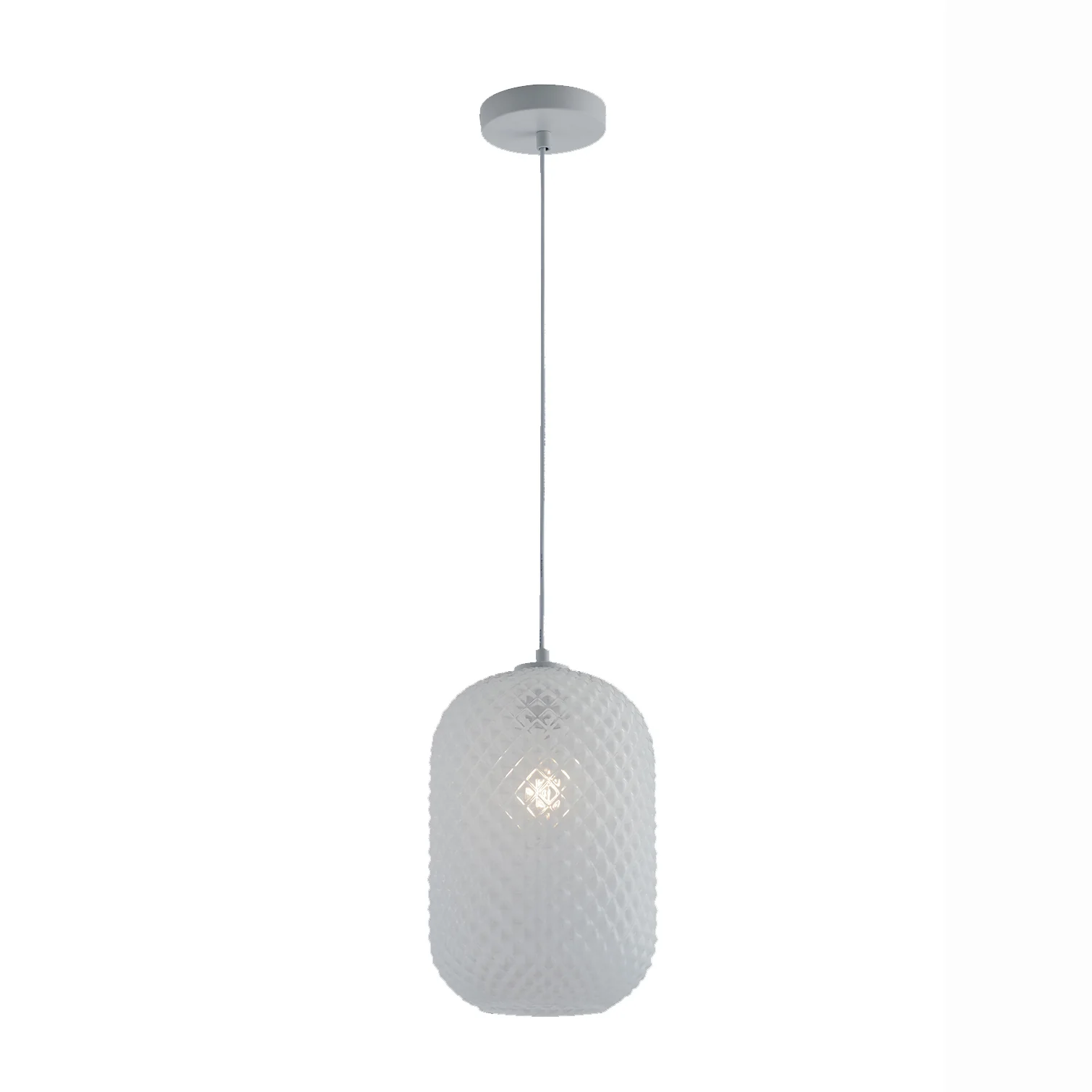 Luce Design Viseća lampa ASHFORD 1xE27 Ø20 Staklo/Metal Bijela