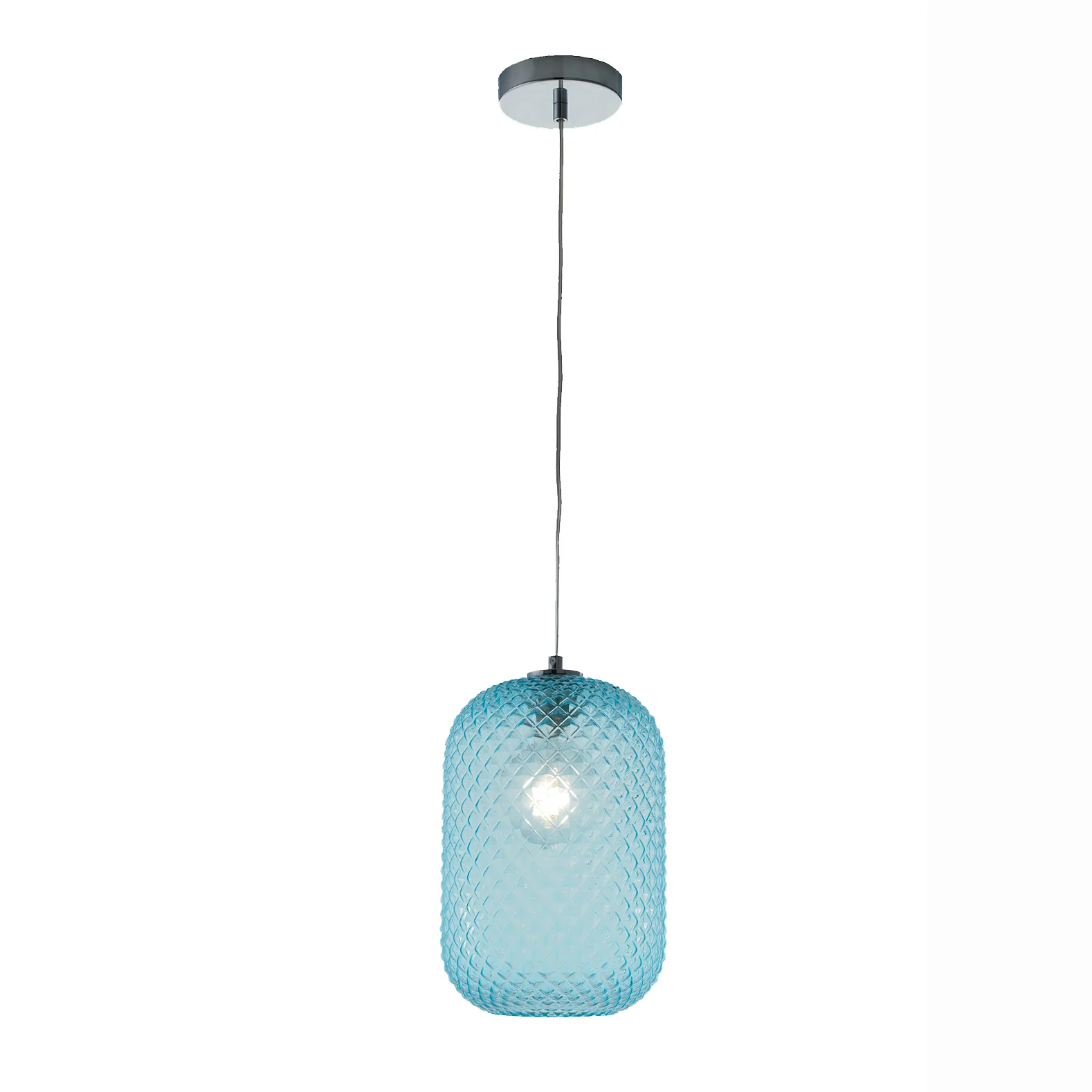Luce Design Viseća lampa ASHFORD 1xE27 Ø20 Staklo/Metal Plava