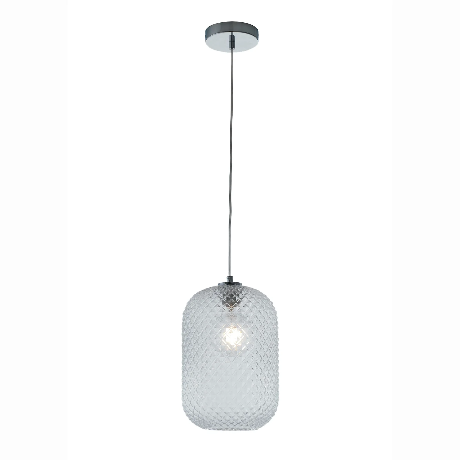 Luce Design Viseća lampa ASHFORD 1xE27 Ø20 Staklo/Metal Prozirna