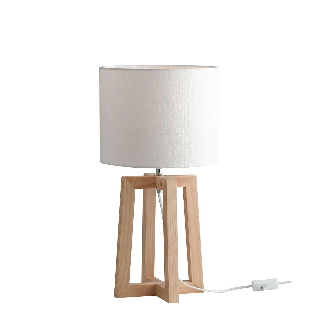 Luce Design Stolna lampa BERRY 1xE27 Drvo/Tekstil