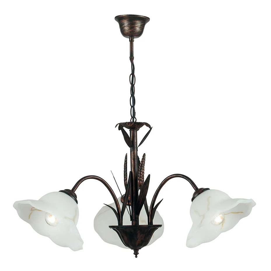 Luce Design Luster BYRON 3xE27 Metal/Staklo Smeđa