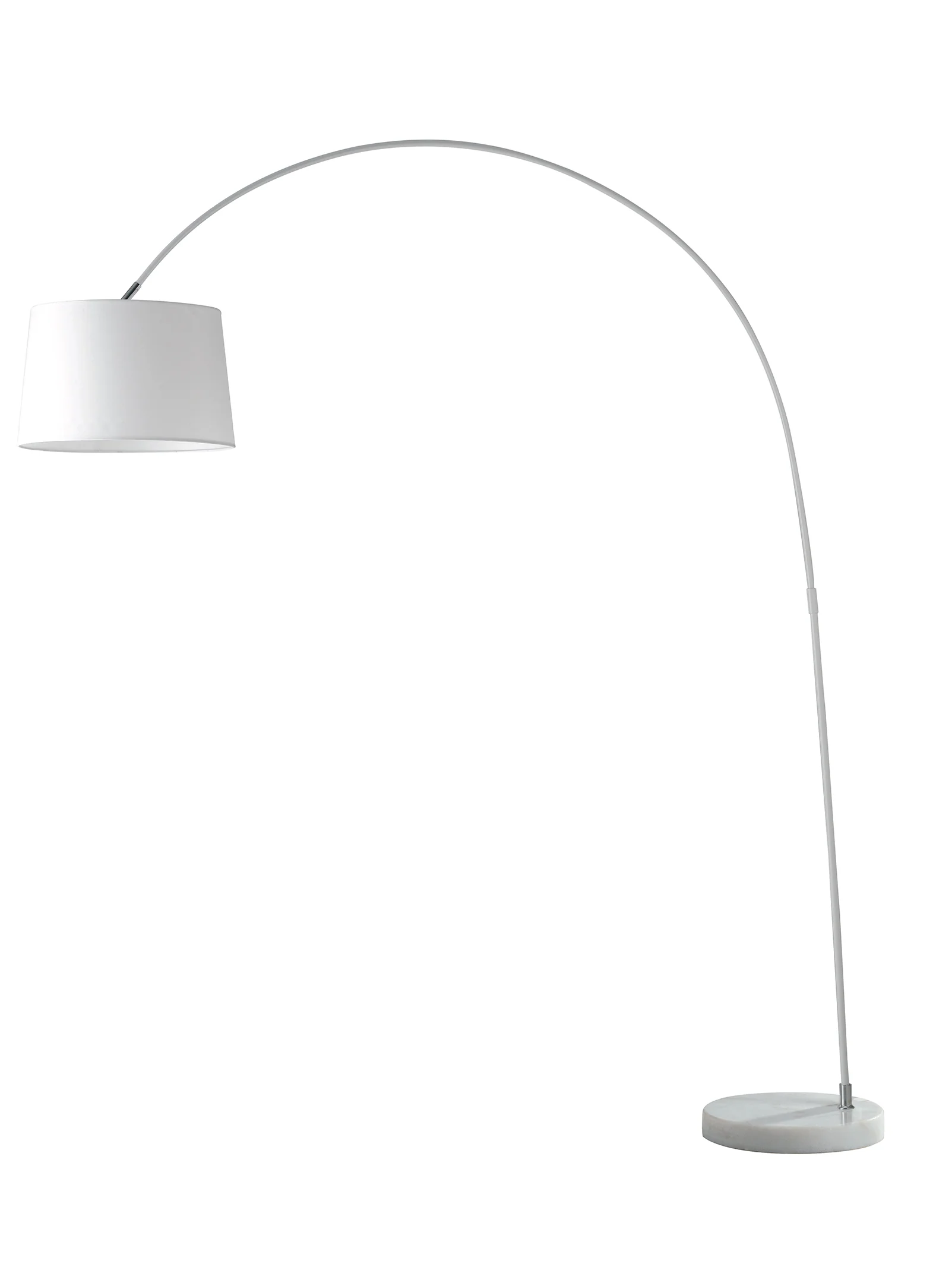 Luce Design Podna lampa DREAM 1xE27 Metal/Mramor/Tkanina Bijela
