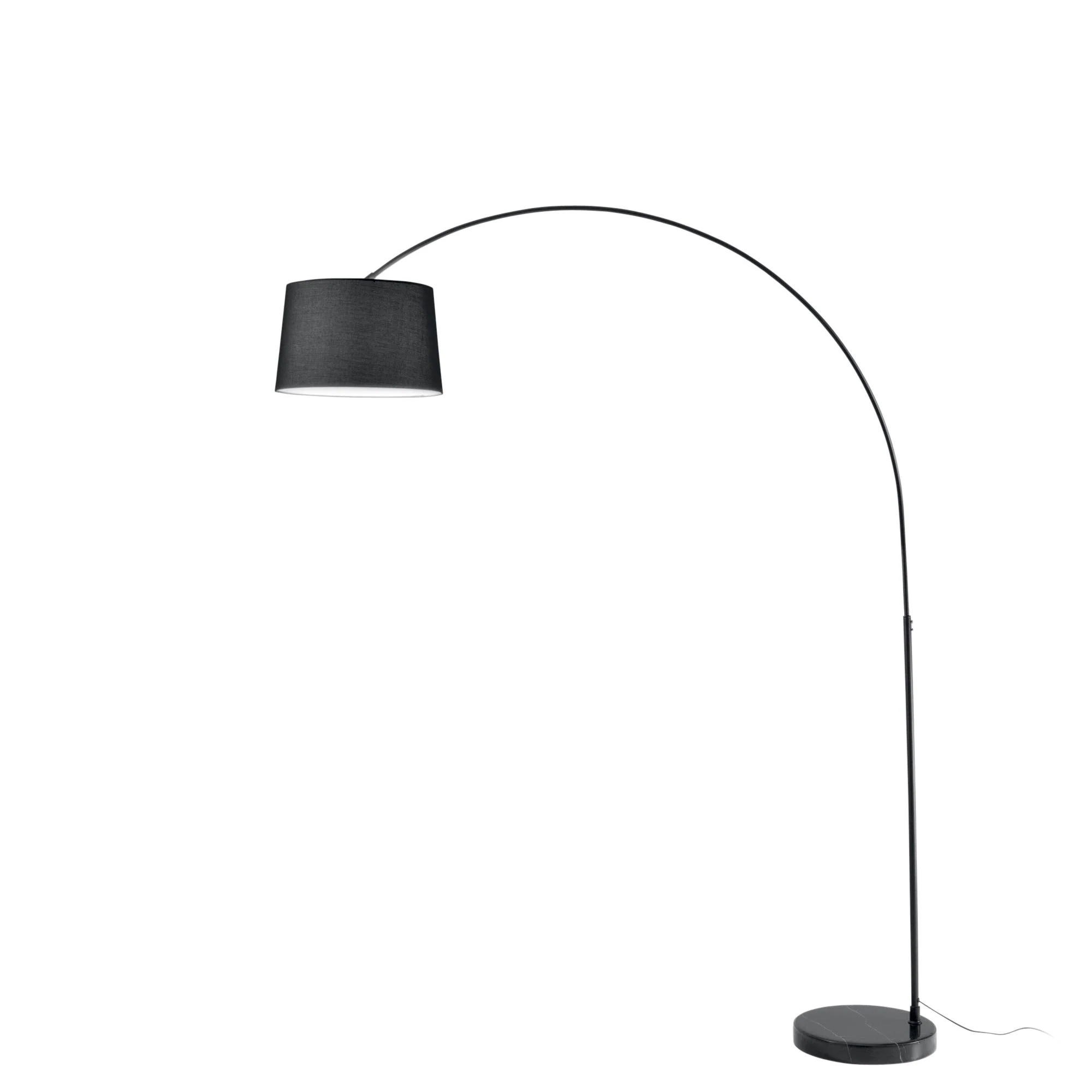 Luce Design Podna lampa DREAM 1xE27 Metal/Mramor/Tkanina Crna