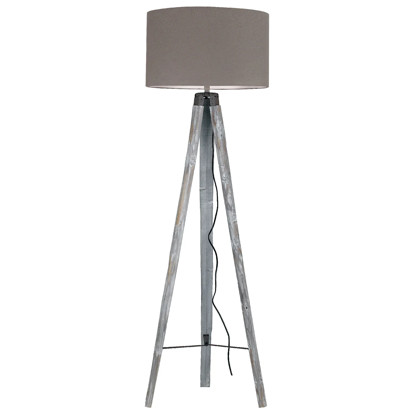 Luce Design Podna lampa GALLERY 1xE27 Drvo/Abažur